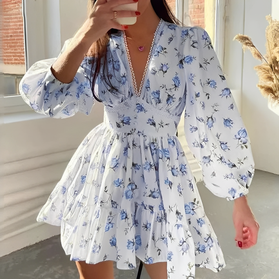 Jessamin - Trendy summer dress with floral patterns for women
