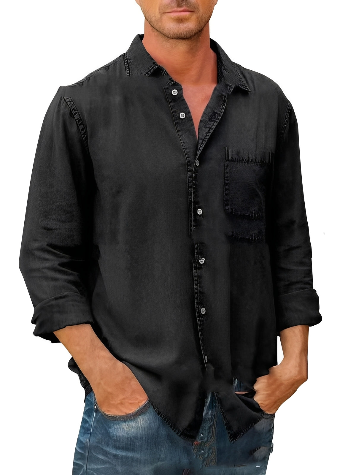 Alfie - Washed Long-Sleeve Shirt
