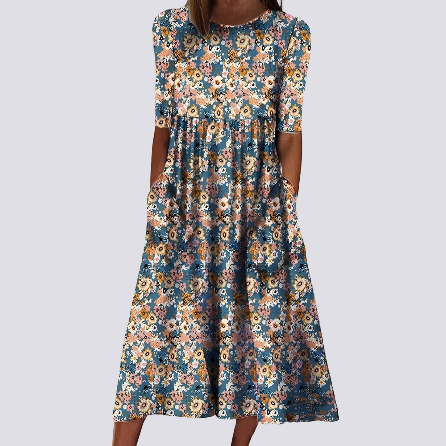 Lucie - Trendy Floral Maxi Dress