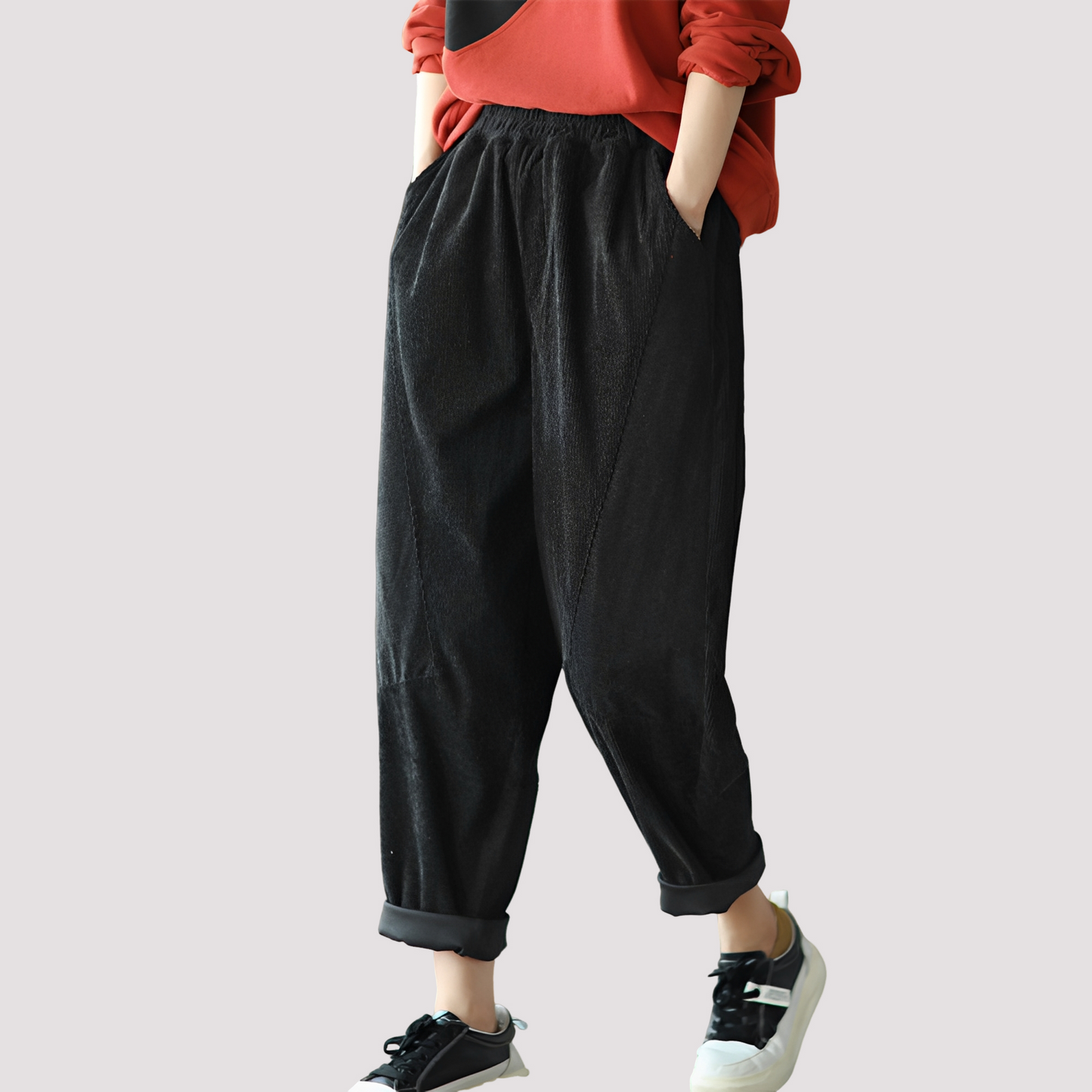 Stella - Women's casual harem pants with a stretchy waist