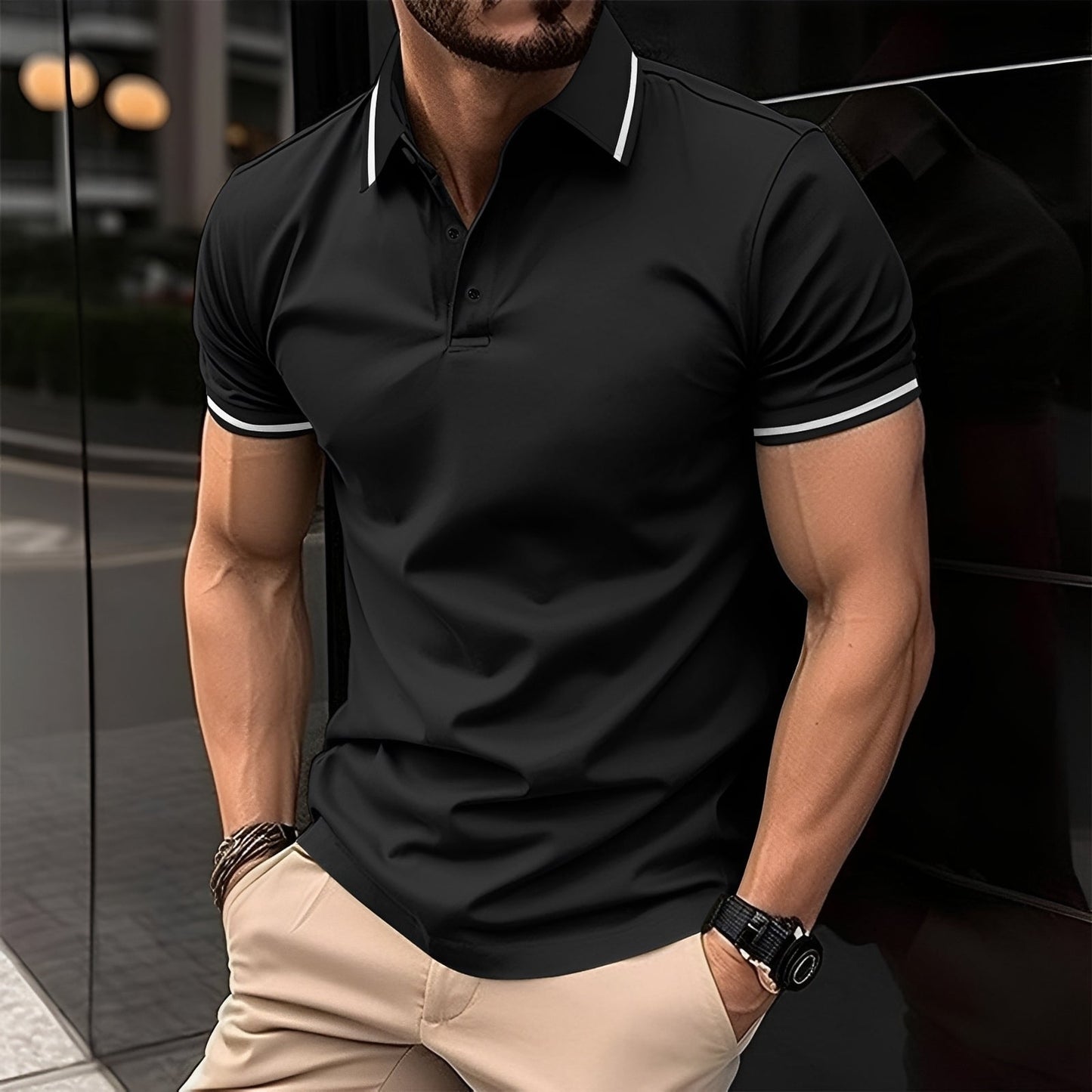 Frank - Trendy Lapel Polo Shirt