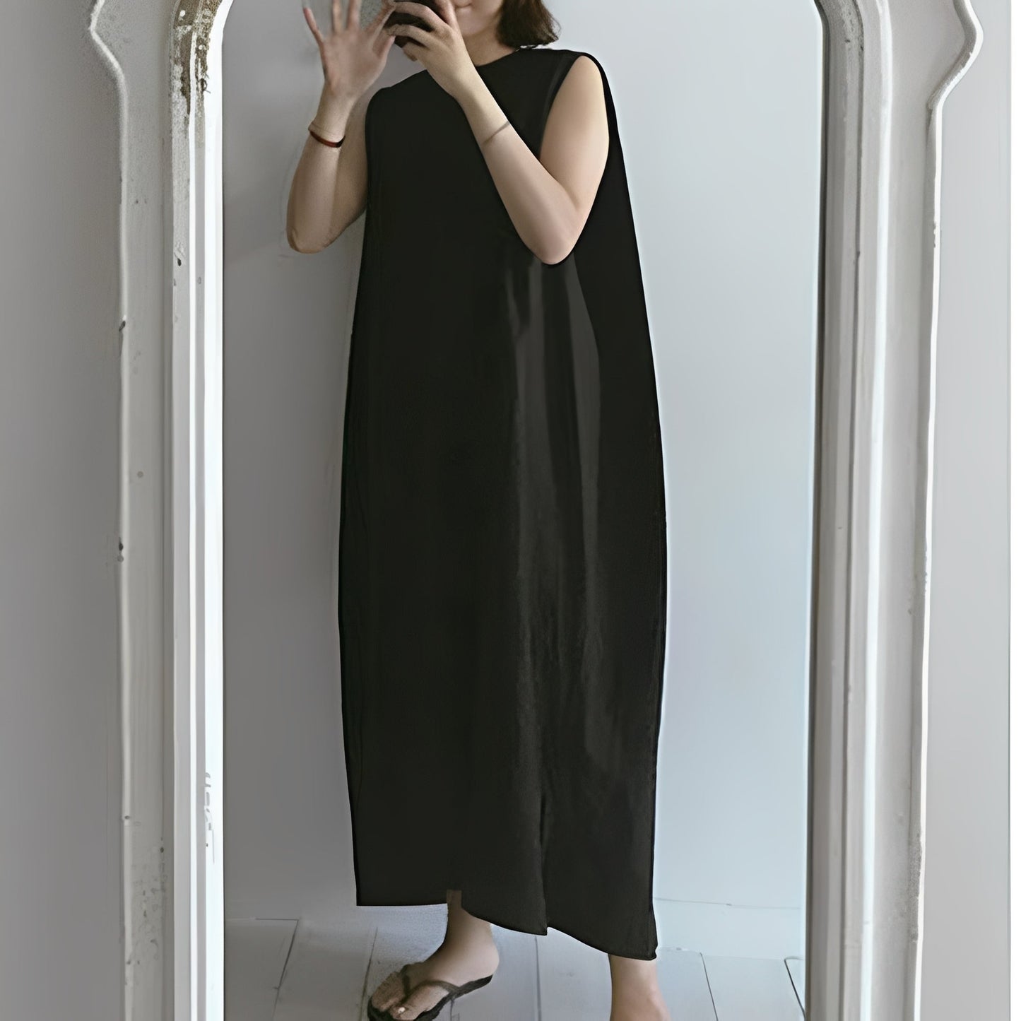 Carly - Women's casual sleeveless pleated dress