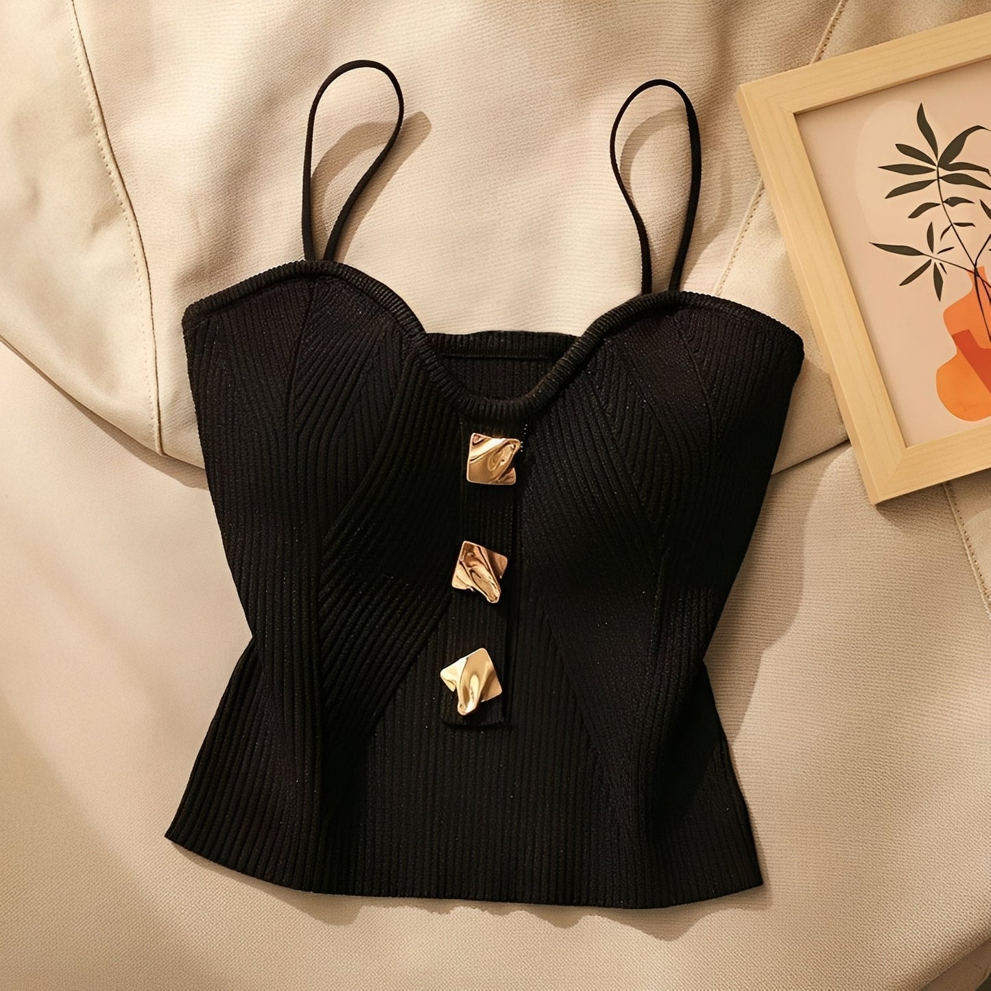 Ameera - Trendy Ribbed Corset Top