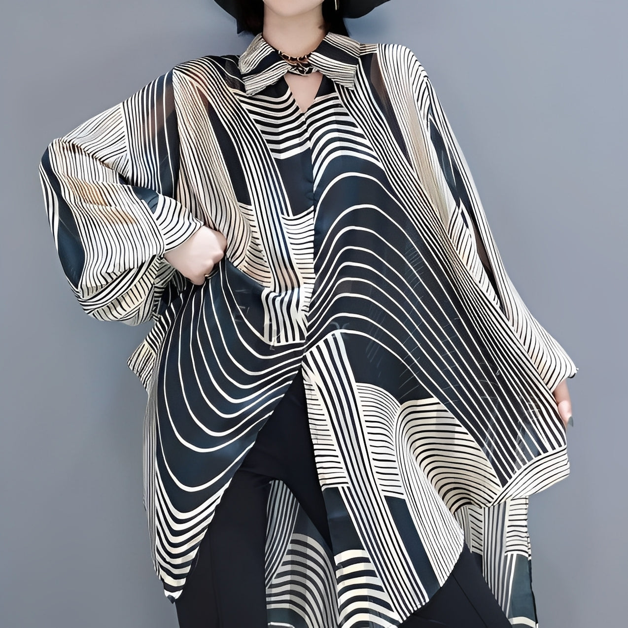 Jean - Stylish chiffon blouse for women