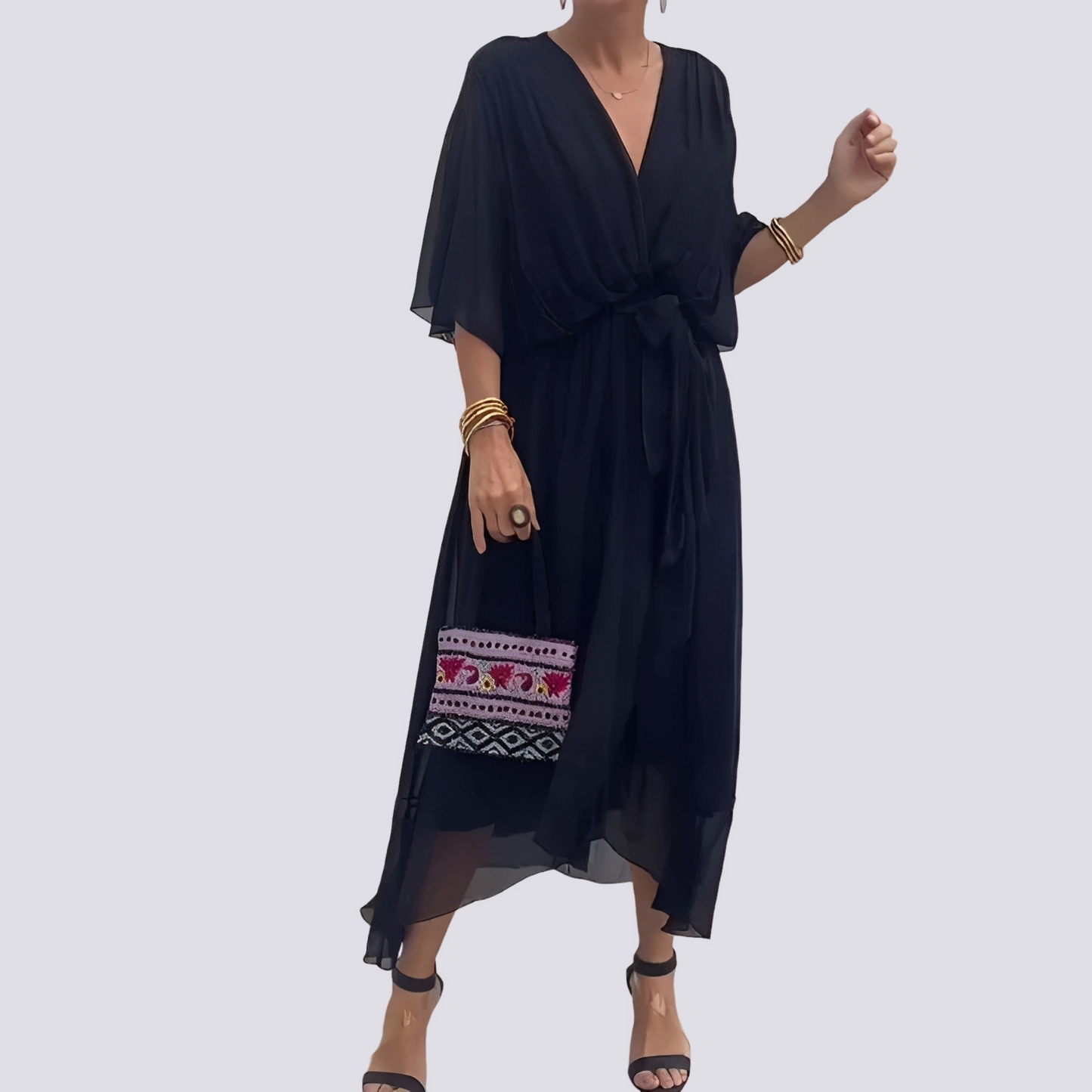 Jane - Unique V-neck Dress