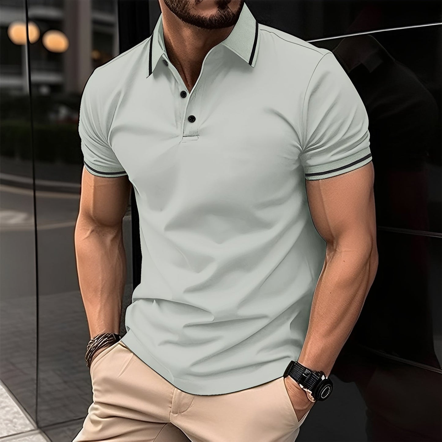 Frank - Trendy Lapel Polo Shirt