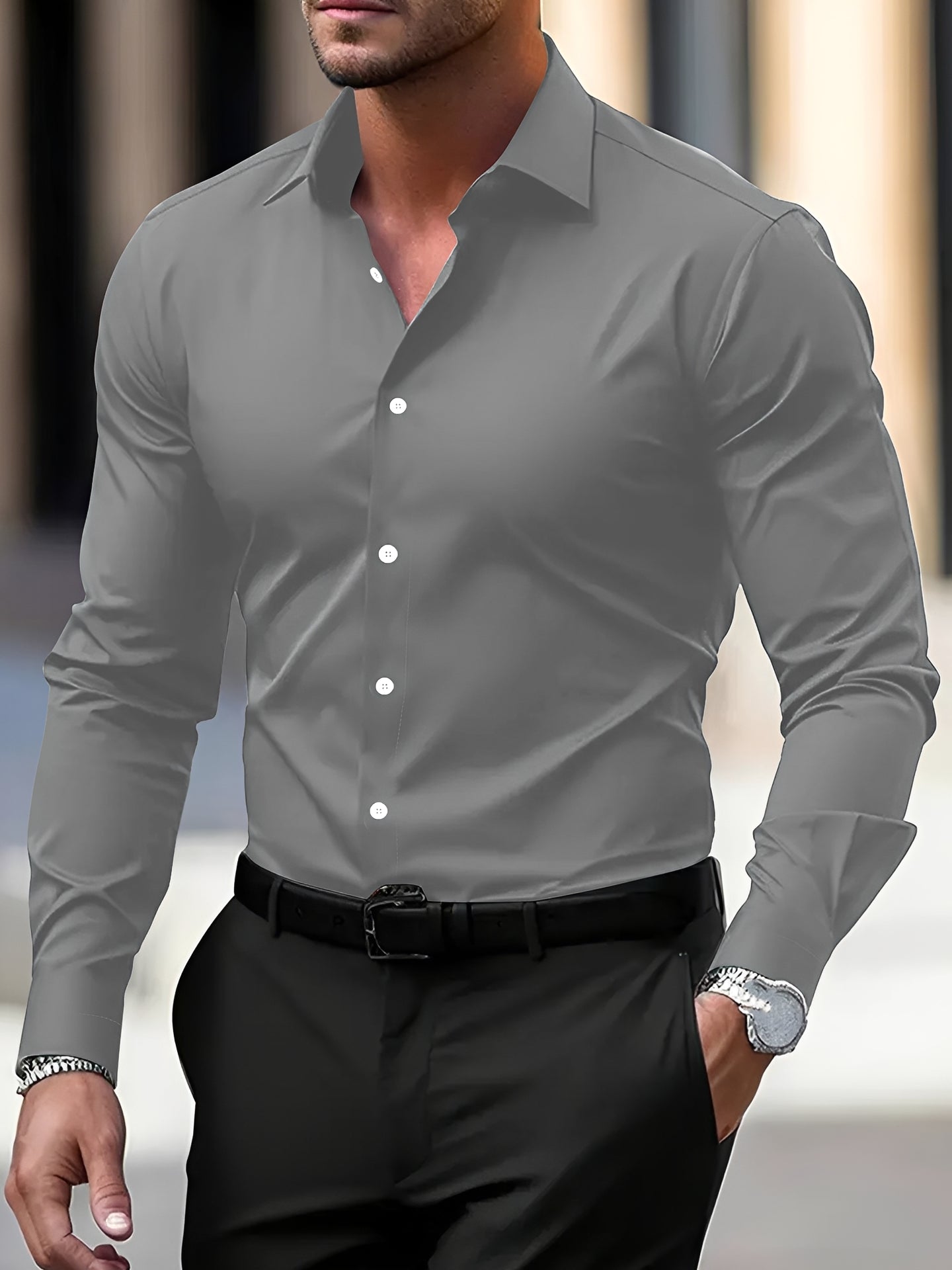 Jeremy – Men's long-sleeve shirt – ideal for casual and formal events