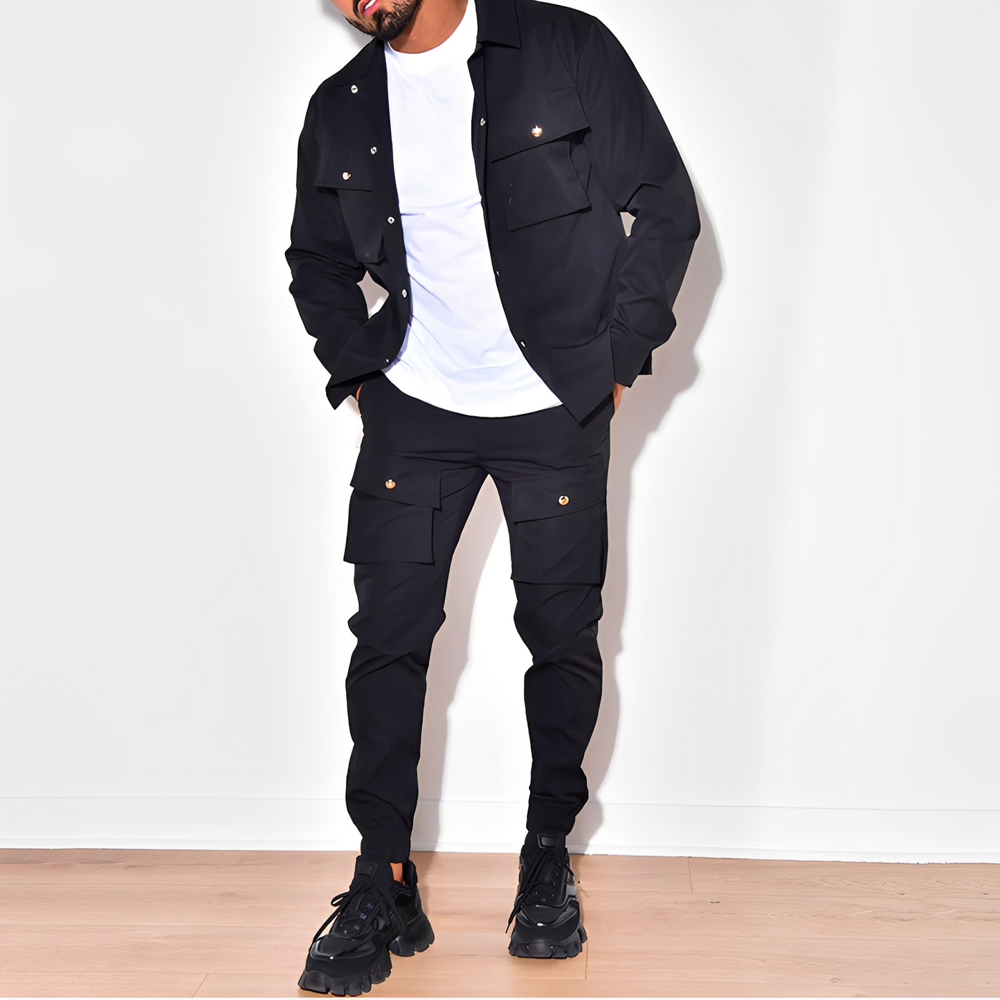 Arjay - Stylish men's cargo two-piece set