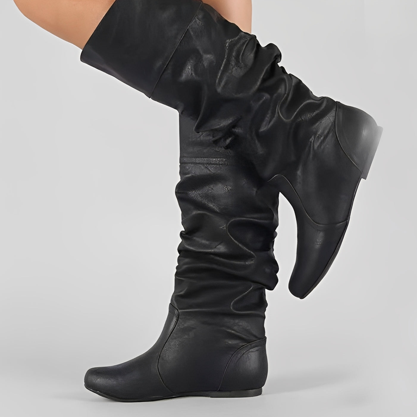 Lucia - Simple Slip-on Flat Boots
