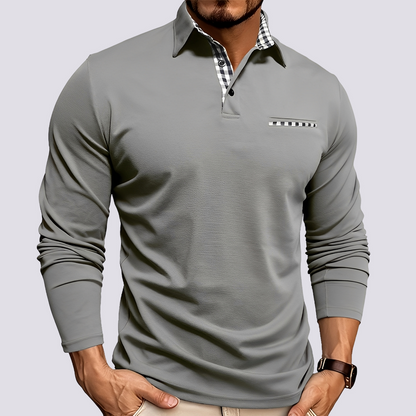 Mark – Men's polo shirt – Relaxed long-sleeve shirt