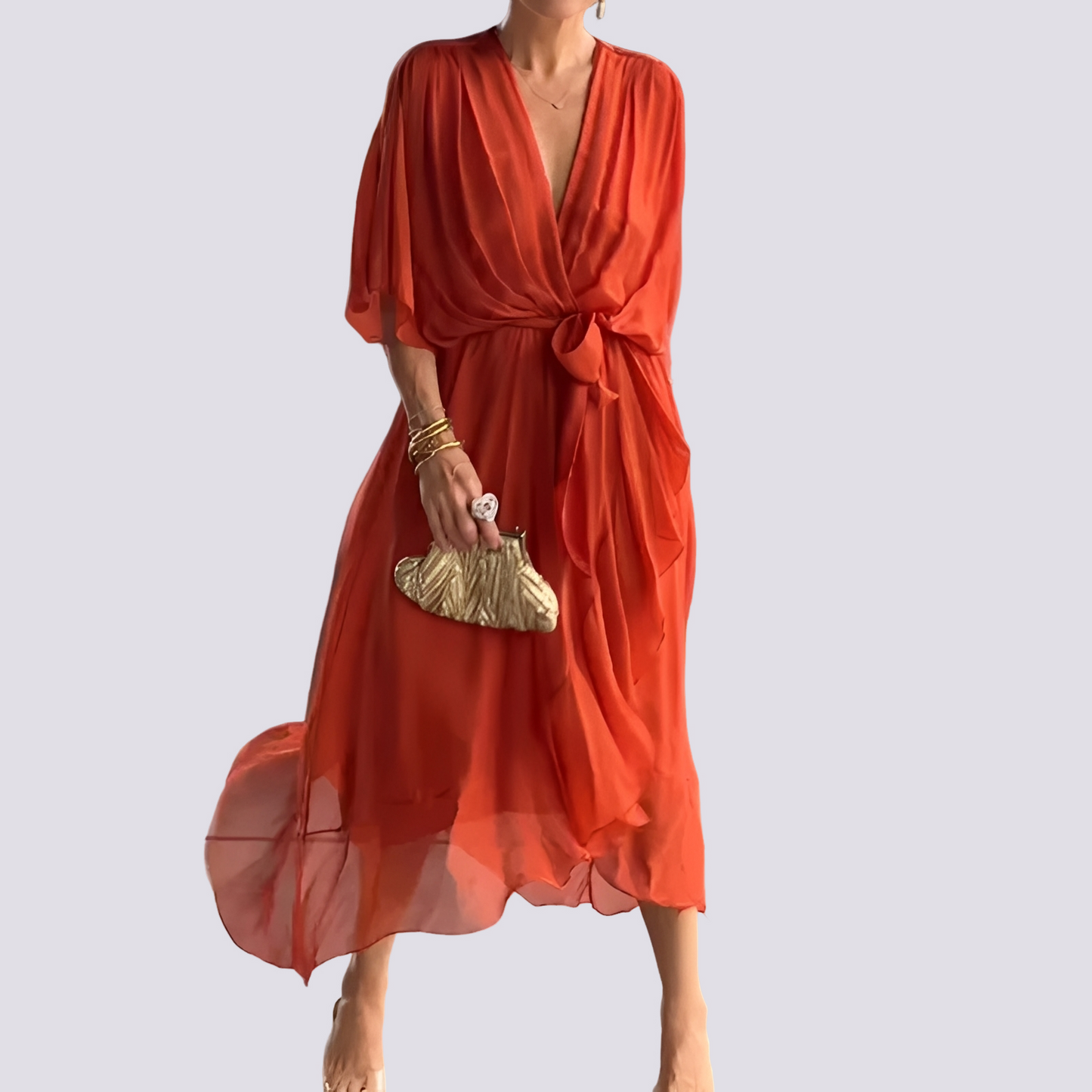 Jane - Unique V-neck Dress