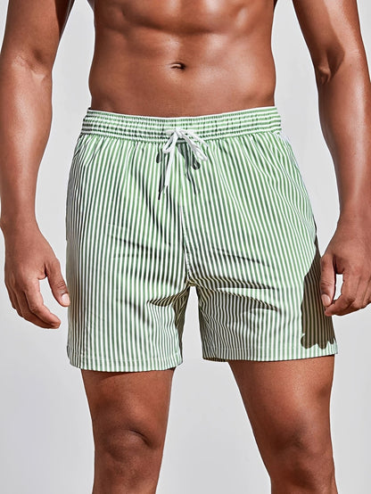 Reuben - Striped Quick-Dry Swim Shorts