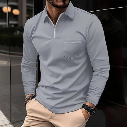 Jackson - Men's Long-Sleeve Polo Shirt - Ideal for Daily Use