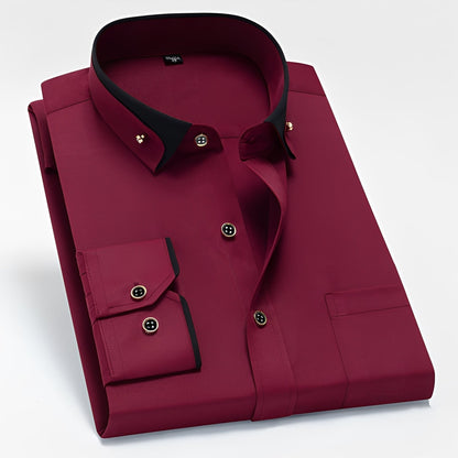 Glindel - Men's traditional long-sleeve shirt