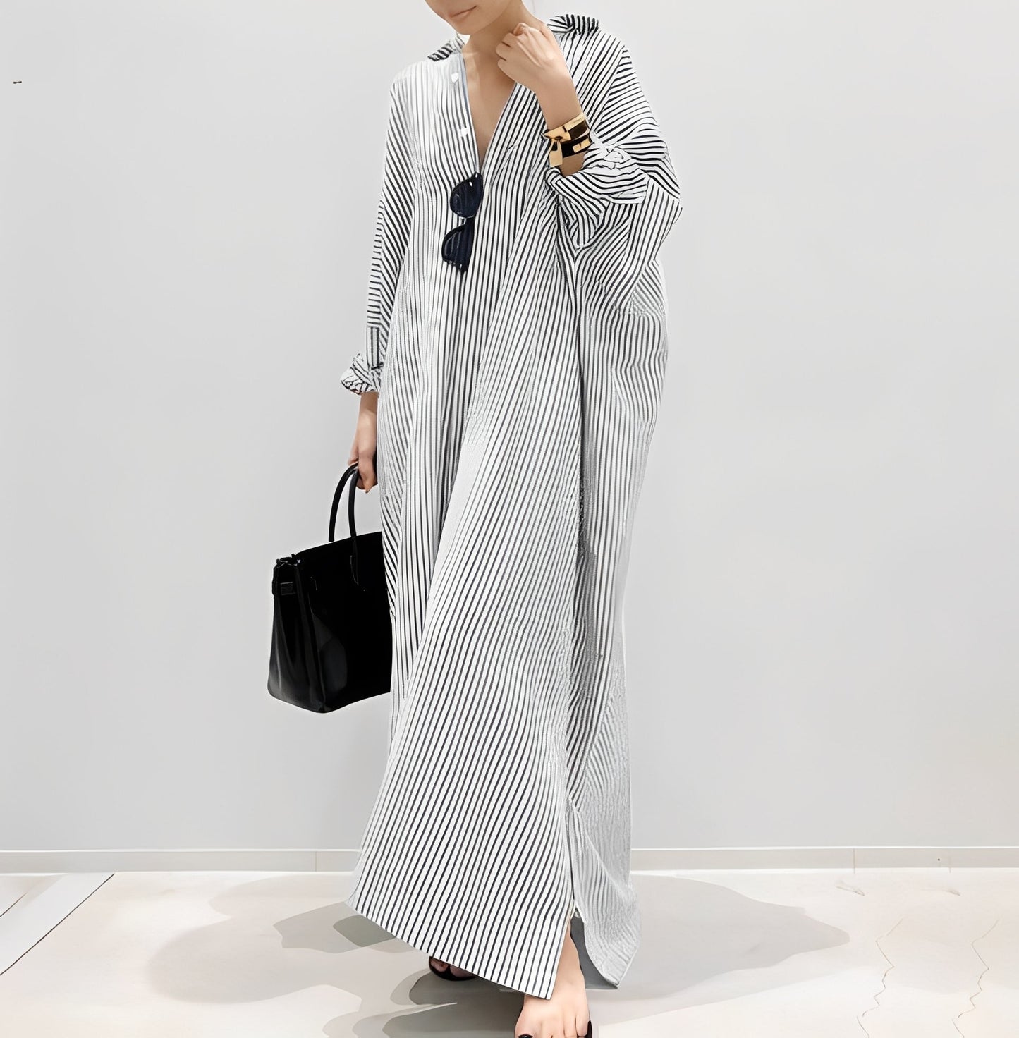 Jasmine - Stylish striped shirt dress for women