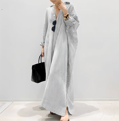 Jasmine - Stylish striped shirt dress for women
