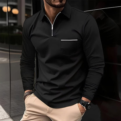 Jackson - Men's Long-Sleeve Polo Shirt - Ideal for Daily Use