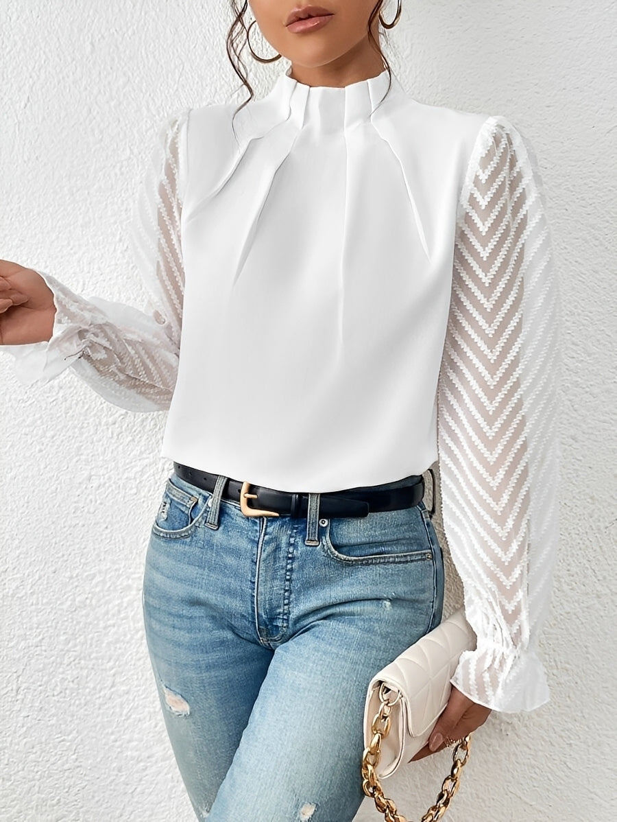 Bella - Long-Sleeve Chiffon Top