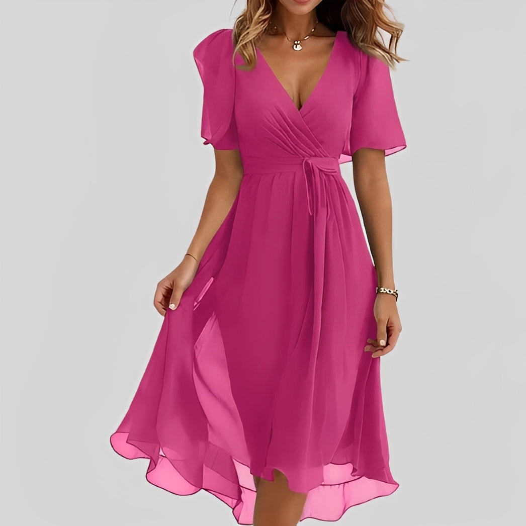 Emelia - Floral Chiffon Dress