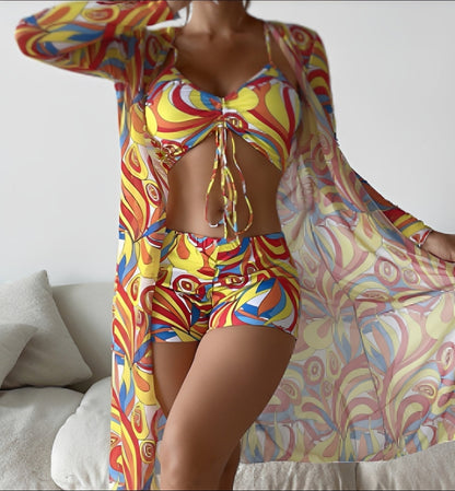 Nancy - Three-Piece Swimsuit Set