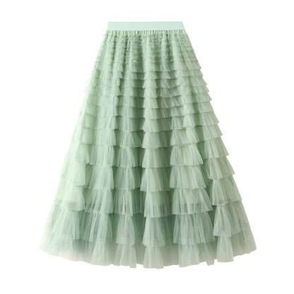 Nastia - Chic A-line Ruffle Skirt