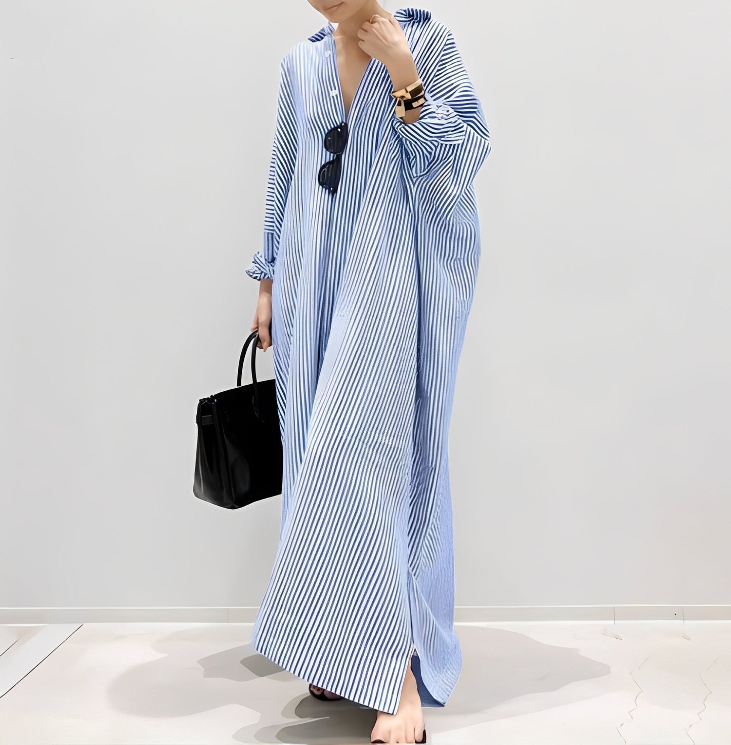 Jasmine - Stylish striped shirt dress for women