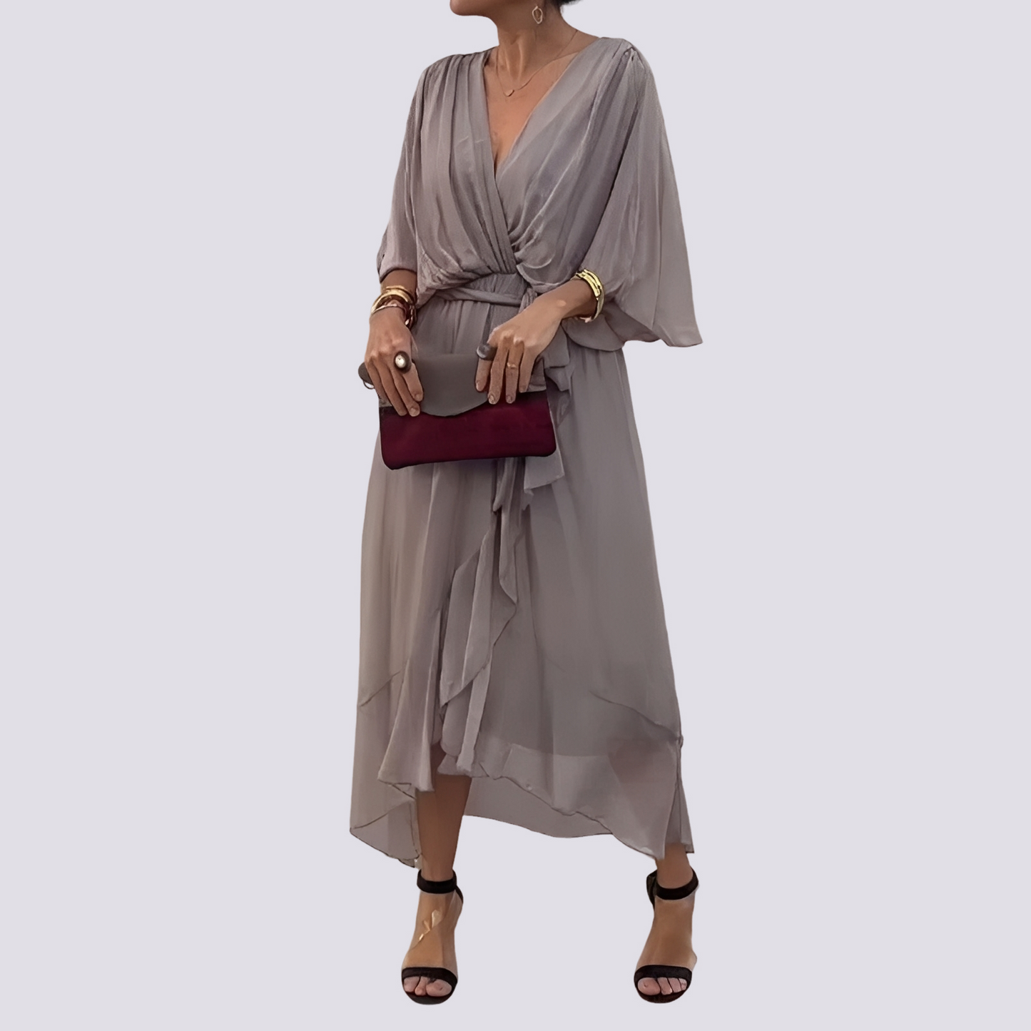 Jane - Unique V-neck Dress