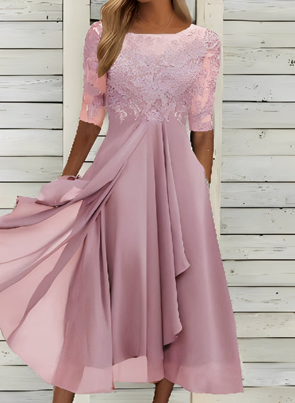 Lena – Women's Midi Dress – Comfortable and Chic