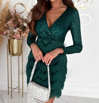 Isabelle - Trendy Glitter Mini Dress