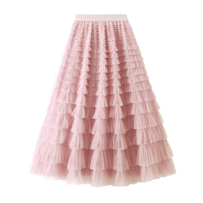 Nastia - Chic A-line Ruffle Skirt