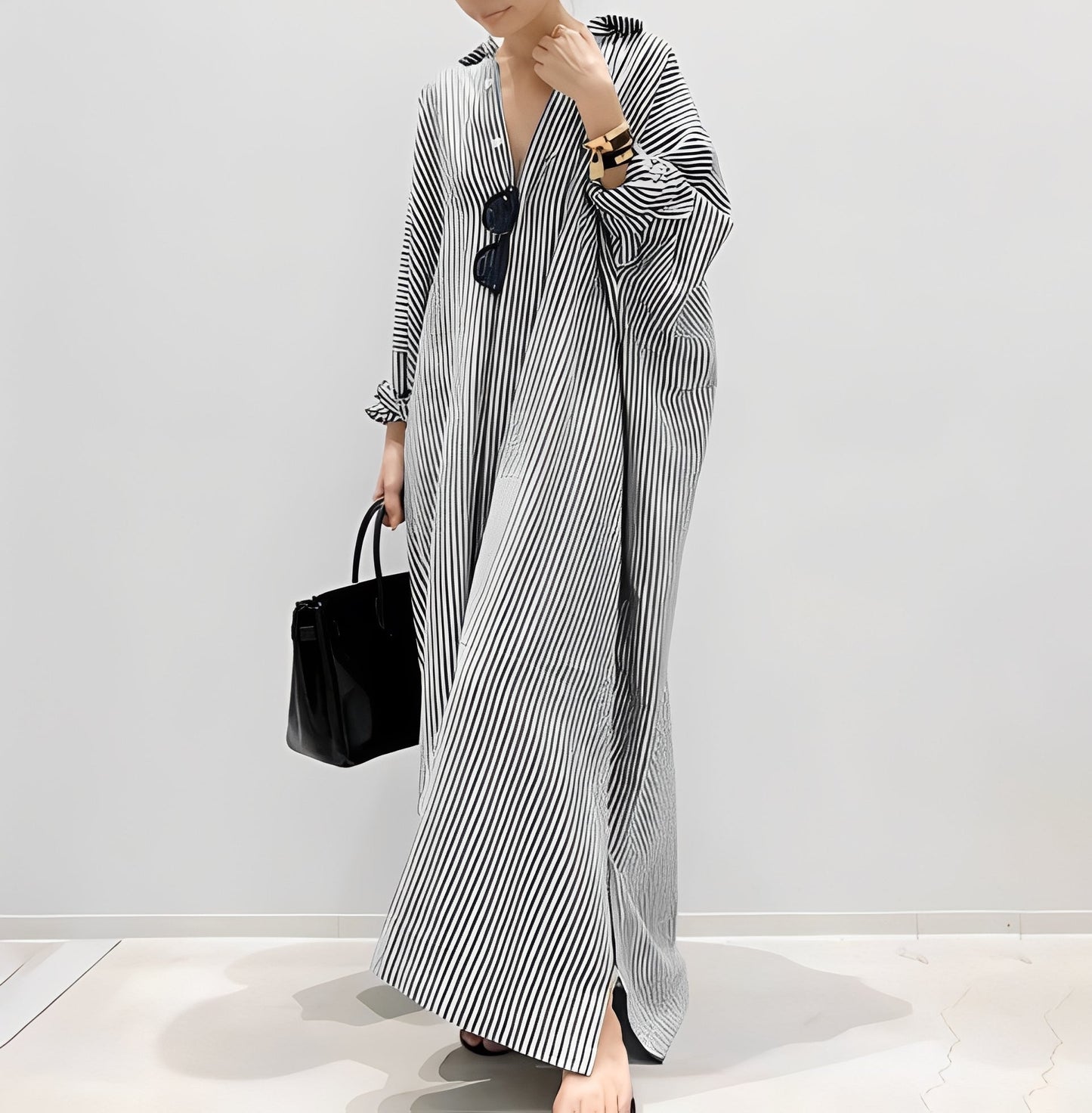 Jasmine - Stylish striped shirt dress for women