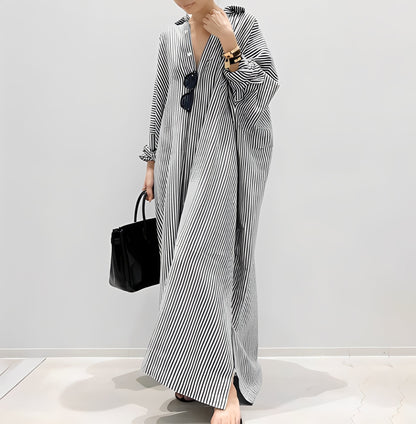 Jasmine - Stylish striped shirt dress for women
