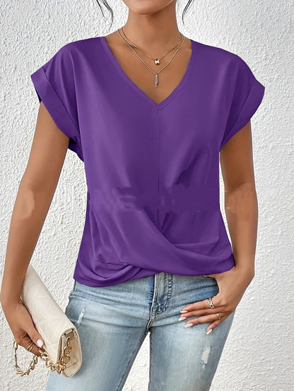 Lucie – Women's V-neck shirt – perfect for daily use