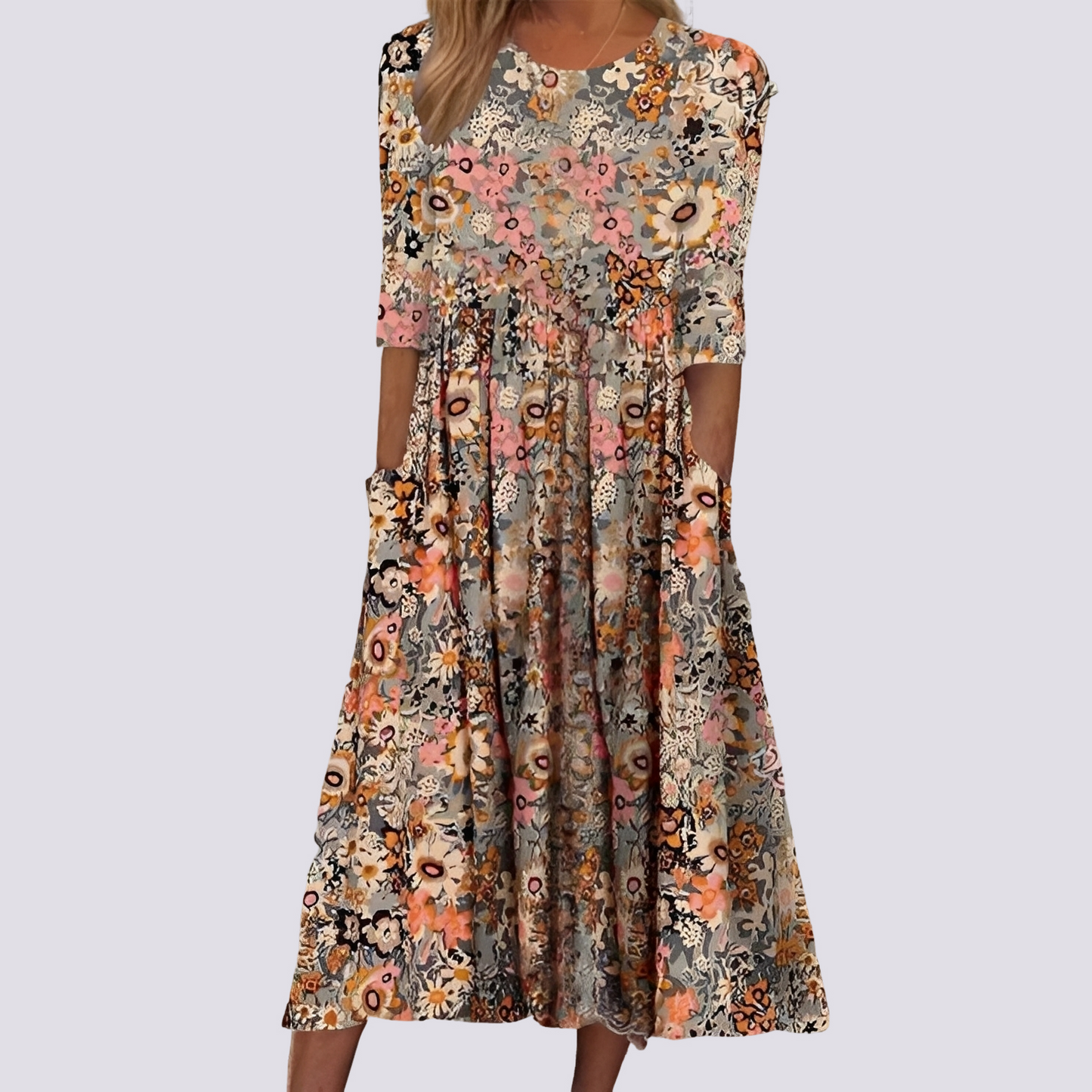 Lucie - Trendy Floral Maxi Dress
