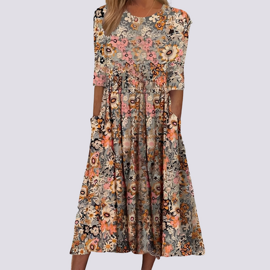 Lucie - Trendy Floral Maxi Dress