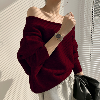 Melchora - Off-Shoulder Asymmetric Top
