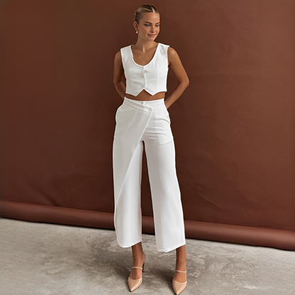 Agnes - Stylish Vest and Pants Ensemble