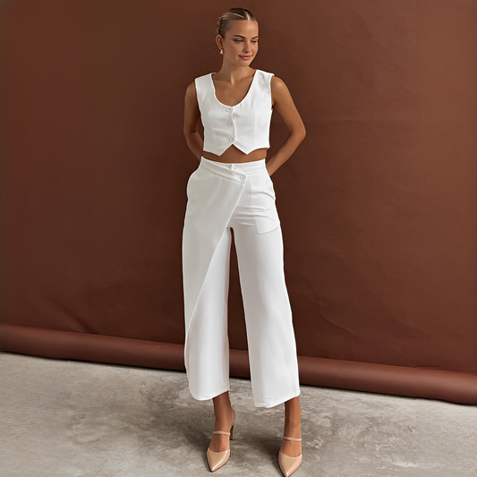 Agnes - Stylish Vest and Pants Ensemble