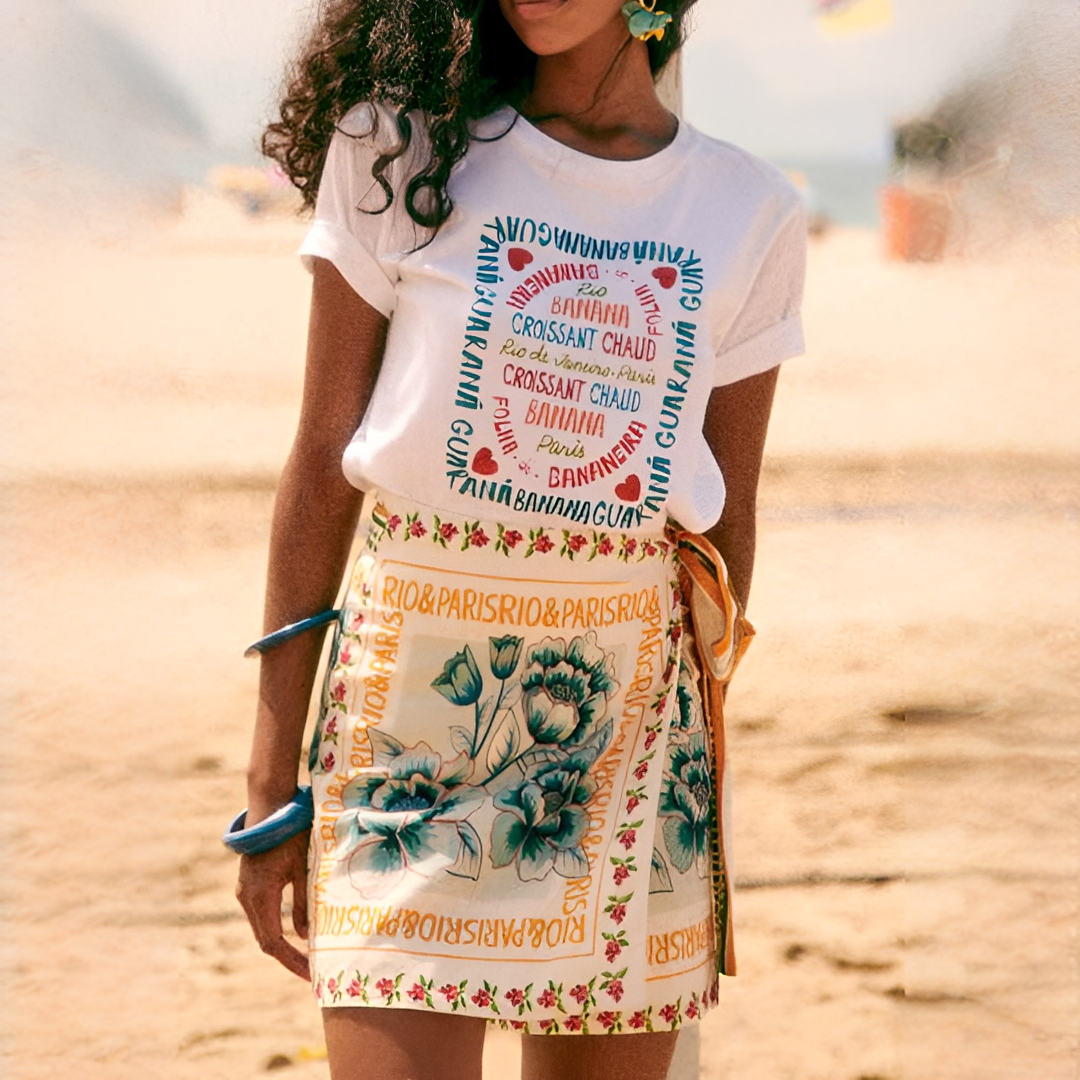 Alyana - Uneven Hem Short Skirt