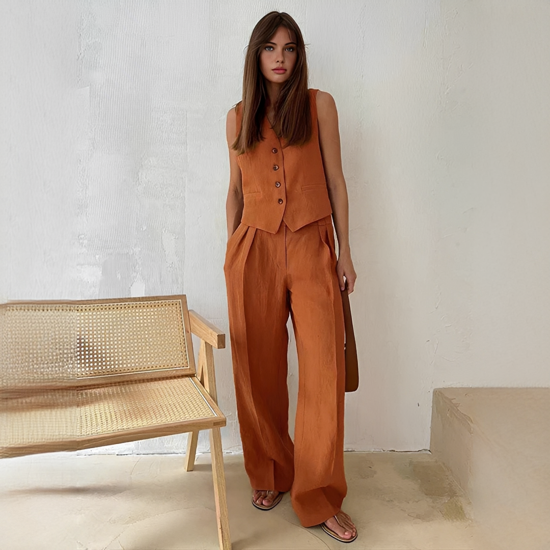 Eunise - Stylish Top and Pants Set