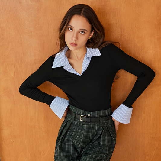 Venedita - Cozy Long Sleeve Shirt