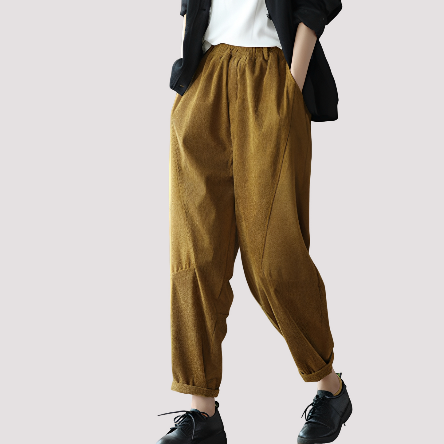 Stella - Women's casual harem pants with a stretchy waist
