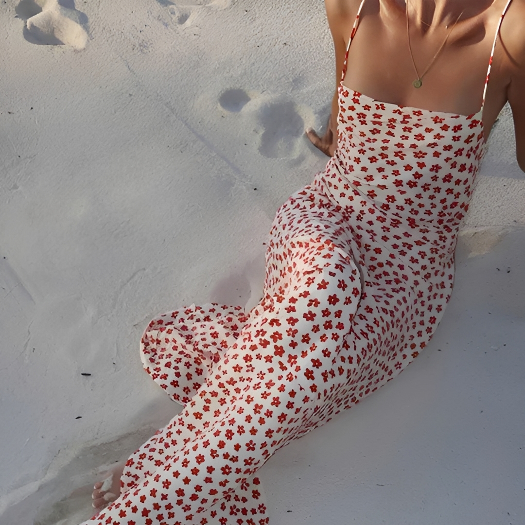 Emily - Long dress with straps and fluid design
