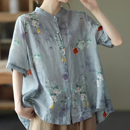Alana - Women's chic blouse with mid-length sleeves