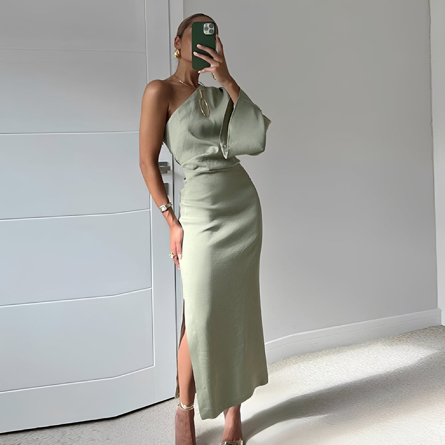 Everett - One-Shoulder Maxi Dress
