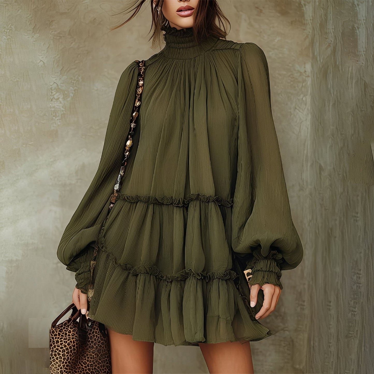 Mayeth - Stylish Ruffled Mini Dress