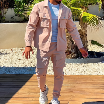 Arjay - Stylish men's cargo two-piece set