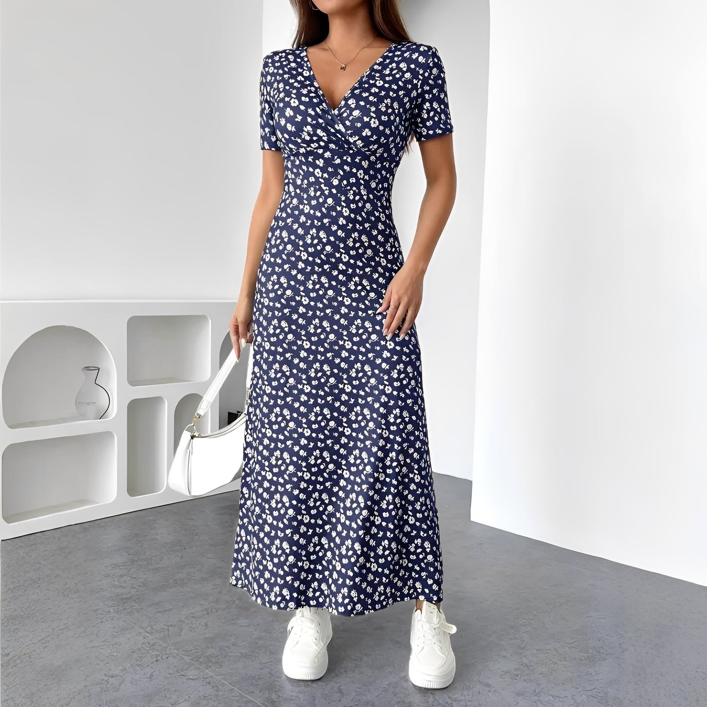Reggie - Trendy Floral Long Dress