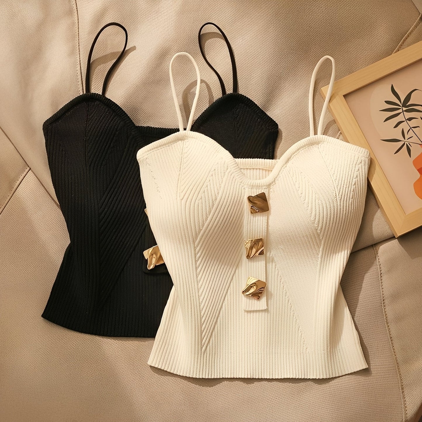 Ameera - Trendy Ribbed Corset Top