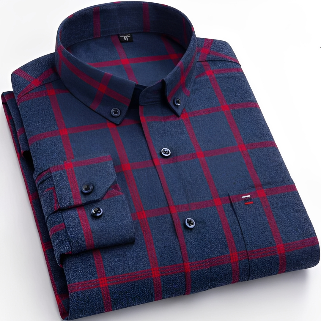 Glenn - Men's plaid shirt with a modern touch
